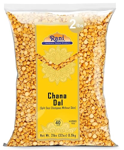 Rani Chana Dal (Split Desi Garbanzos sin piel) 32 onzas (2 libras) 31.99 oz  Todo natural  Apto para gluten, sin OMG, vegano, origen indio