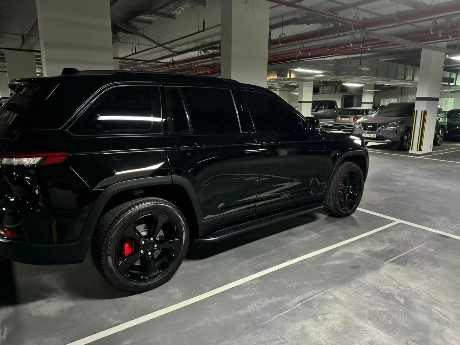 FTAPACCE 2PCS Running Boards Side Steps Nerf Bars Side Pedals Aluminum Protector Fits for Jeep Grand Cherokee 2022-2026 (Does Not Fits for 4Xe Model)