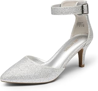 Dream Pairs Womens Lowpointed Glitter