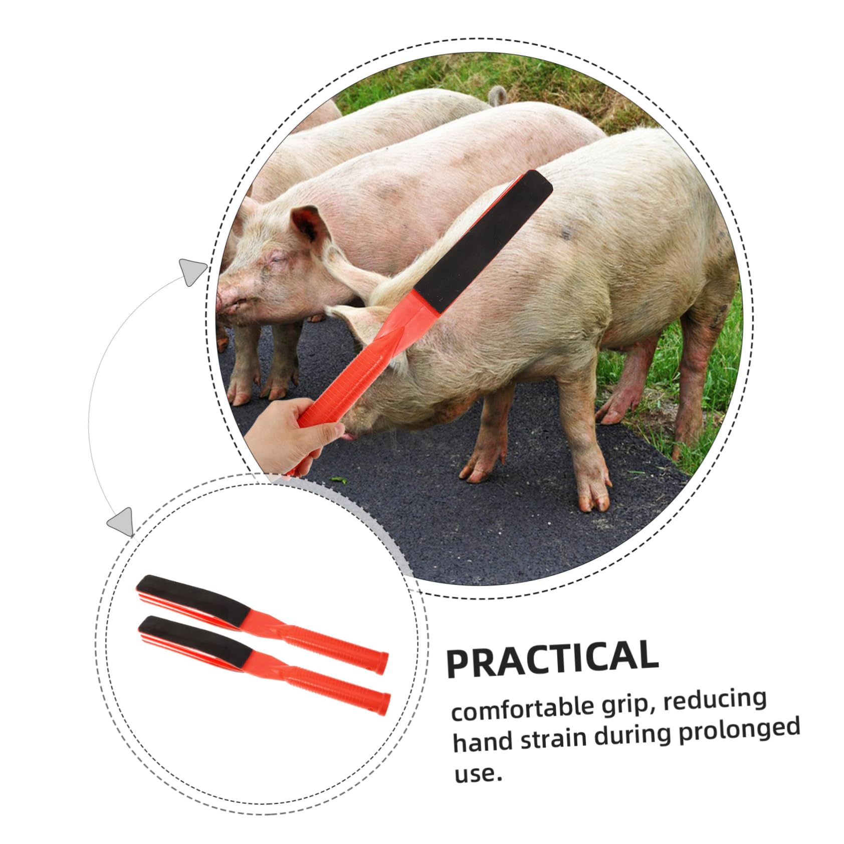 ifundom 4 Pezzi Paddle per Bestiame Resistente All Usura Strumento Maneggevole per Maiali e per Condizioni Umide Accessorio per Agricoltori e Leggero