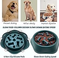 Vista 2 de Alimentador lento para perros Bowl,Anti Gulping Alimentación Saludable Interactivo Bloat Stop Fun Alternativa Perro Alimentación Lenta Alimentación