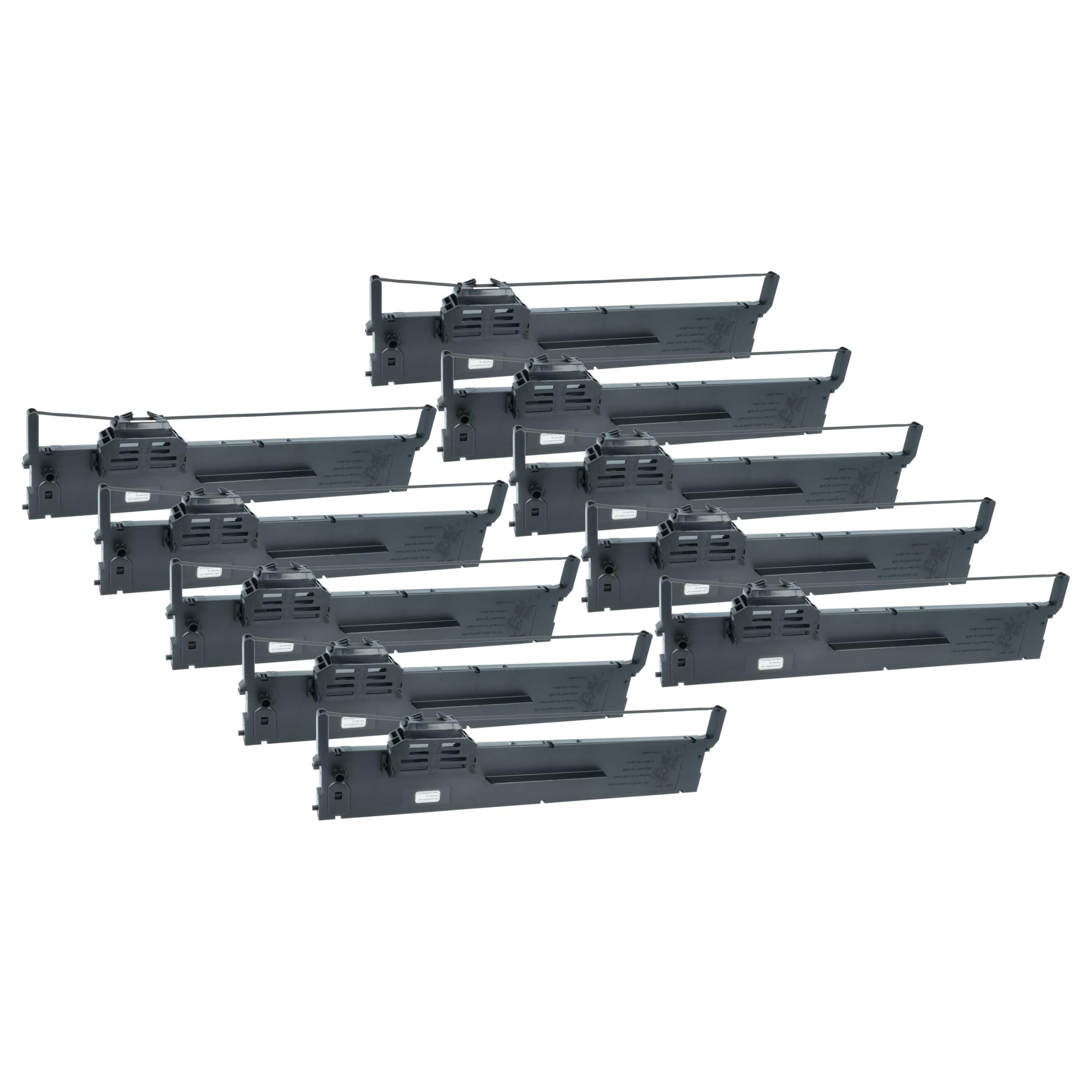 vhbw 10x Farbband Schriftband kompatibel mit Epson PLQ20K | PLQ 20 M, PLQ 22 CS, PLQ 22, PLQ 22 CSM Nadeldrucker, Bondrucker - Schwarz