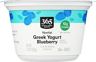 365 by Whole Foods Market Nonfat Blueberry Greek Yogurt, 5.3 OZ