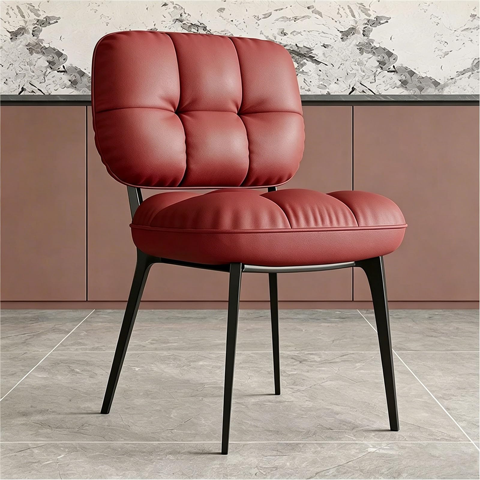 ZTGL Thickened Upholstered Dining Chair, Mid Century Modern Accent Chair