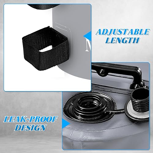 Miniatura 3 de MOOKNAT Bolsa de peso de agua para toldo, 176 libras, juego de 4 pesas para patas para toldo desplegable, toldos, tienda de campaña, cenador, gris