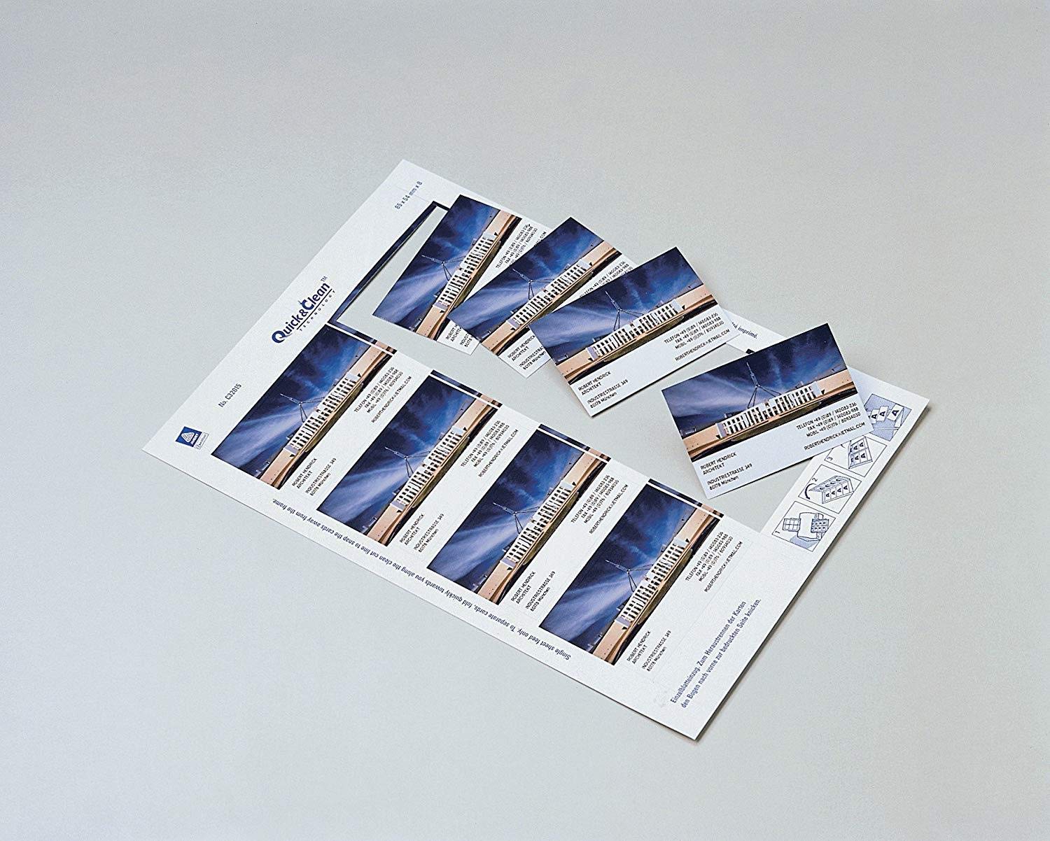 AVERY ZWECKFORM Set mit 3 Hüllen für 80 Visitenkarten (85 x 54 mm) Tintenstrahl-Foto, glänzend
