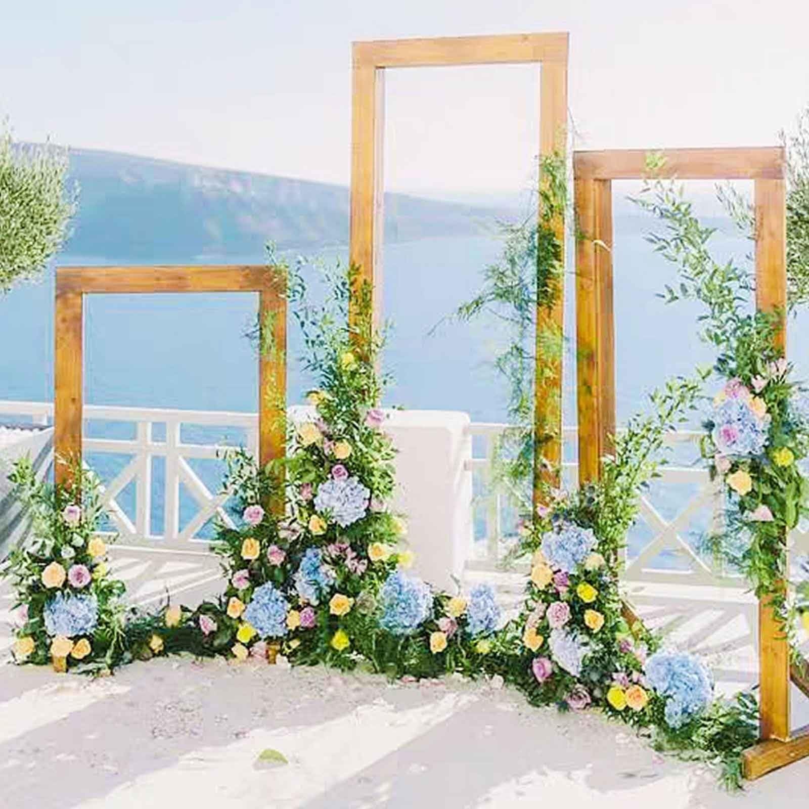 3D Sqaure Wedding Open Arch Door Backdrop Stand Print Fabric Arch Cover For Birthday Baby Shower Wedding Photo Booth Photography Party Decor