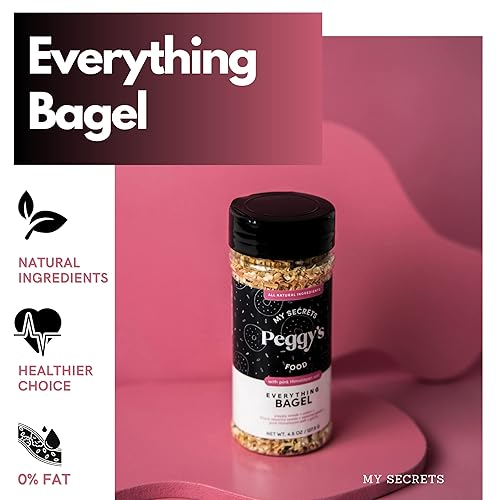 Miniatura 6 de My Secrets Peggy's Food Condimento Everything Bagel  Contiene sal rosa del Himalaya  4.5 onzas  Fácil de espolvorear  Multiusos y versátiles
