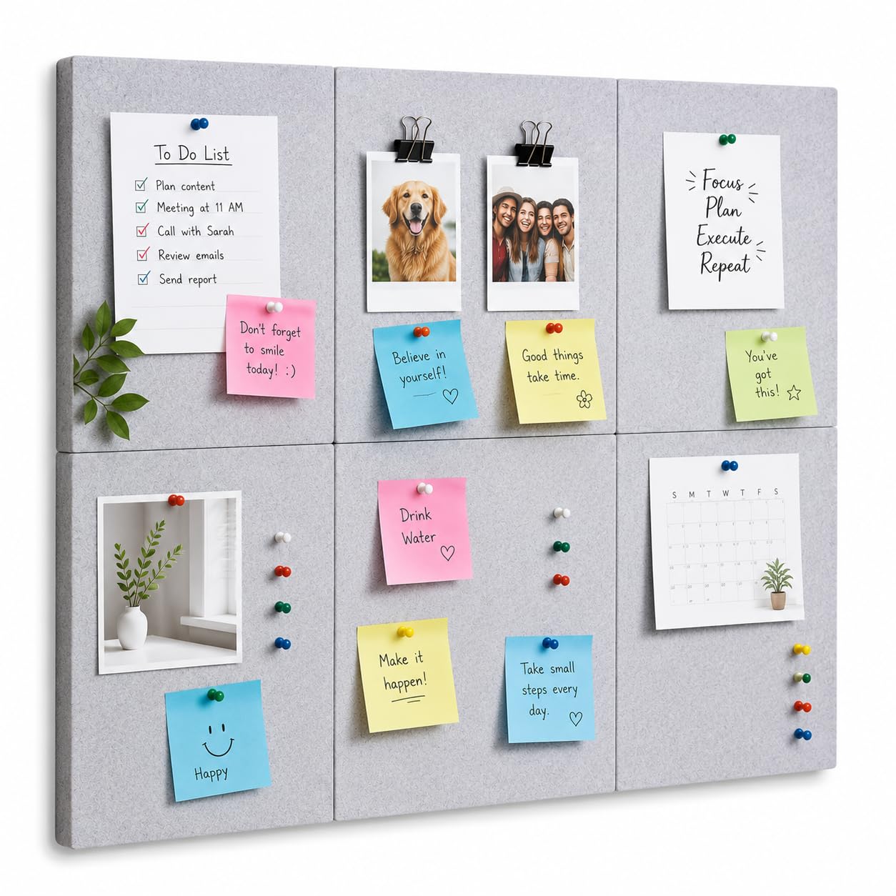 Felt Bulletin Board – Self-Adhesive Wall Pin Board/Memo Board/Notice Board for Notes, Photos, Schedules Felt Message Board for Home, Office, Study Dorm (Grey, 48 x 36 in)-image-23