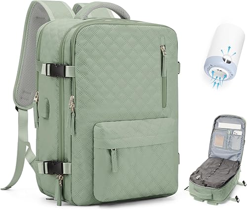 Vista 353 de VECAVE Mochila de viaje para laptop, mochila aprobada para vuelos,Mochila deportiva para universidad casual, E-peacockblue, Mochila para laptop