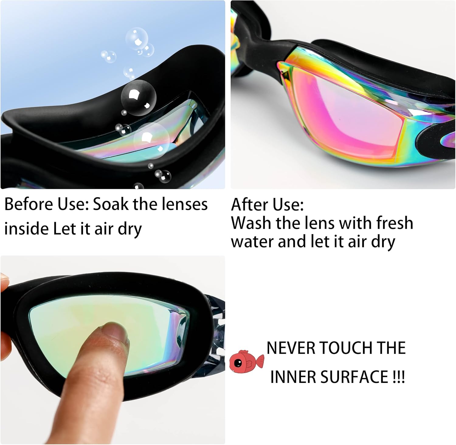 EWPJDK Swim Goggles - 2 Pack Swimming Goggles Anti Fog No Leaking For Adult Women Men : Sports & Outdoors