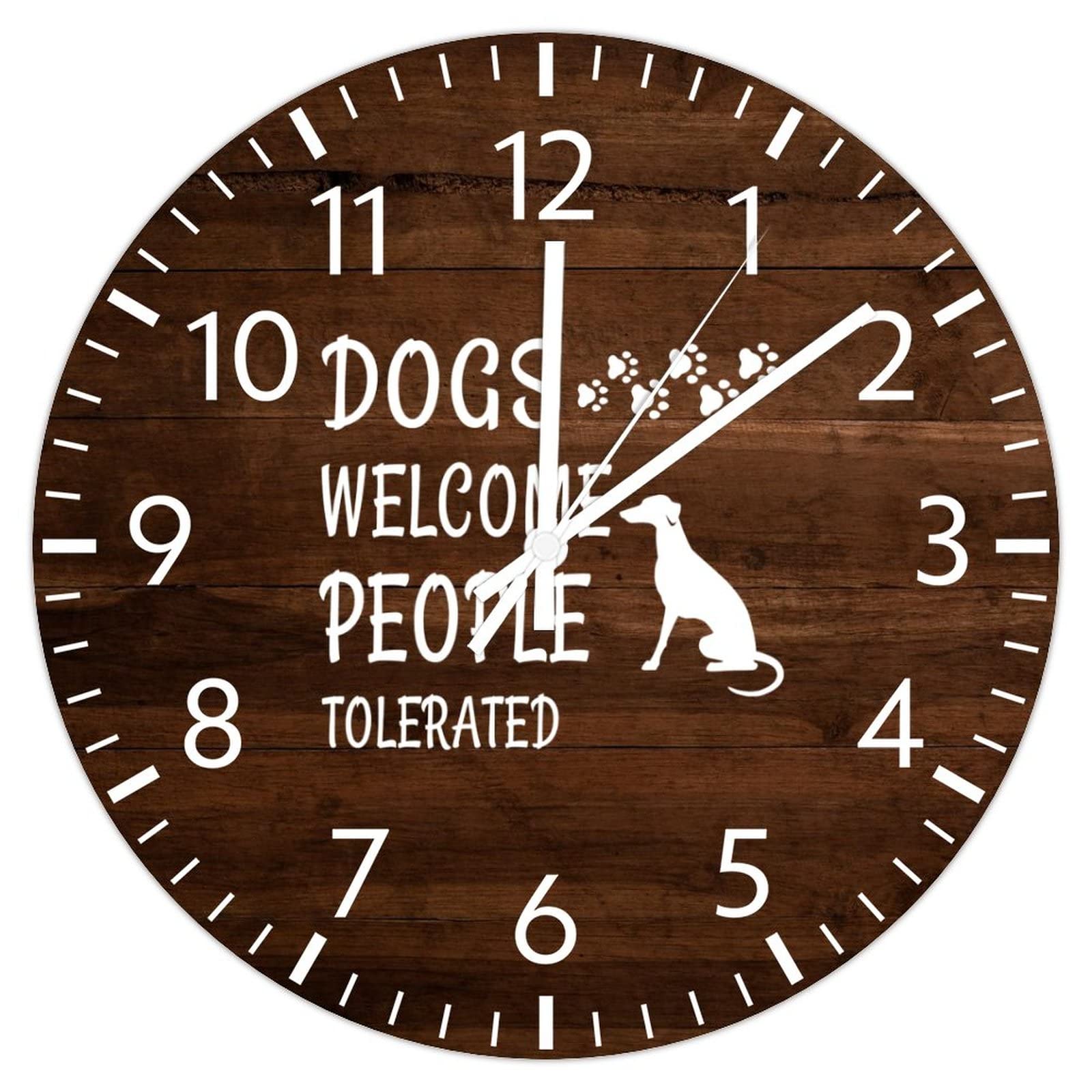 Horloge en PVC pour chiens de bienvenue lumineuse salon ferme