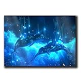 3D Art Prints, 3D Wall Art Decor, Narwhal Wonder, Charming Watercolor Prints and Print for Whale Nursery and Narwhal Enthusiasts, Poster,Decor