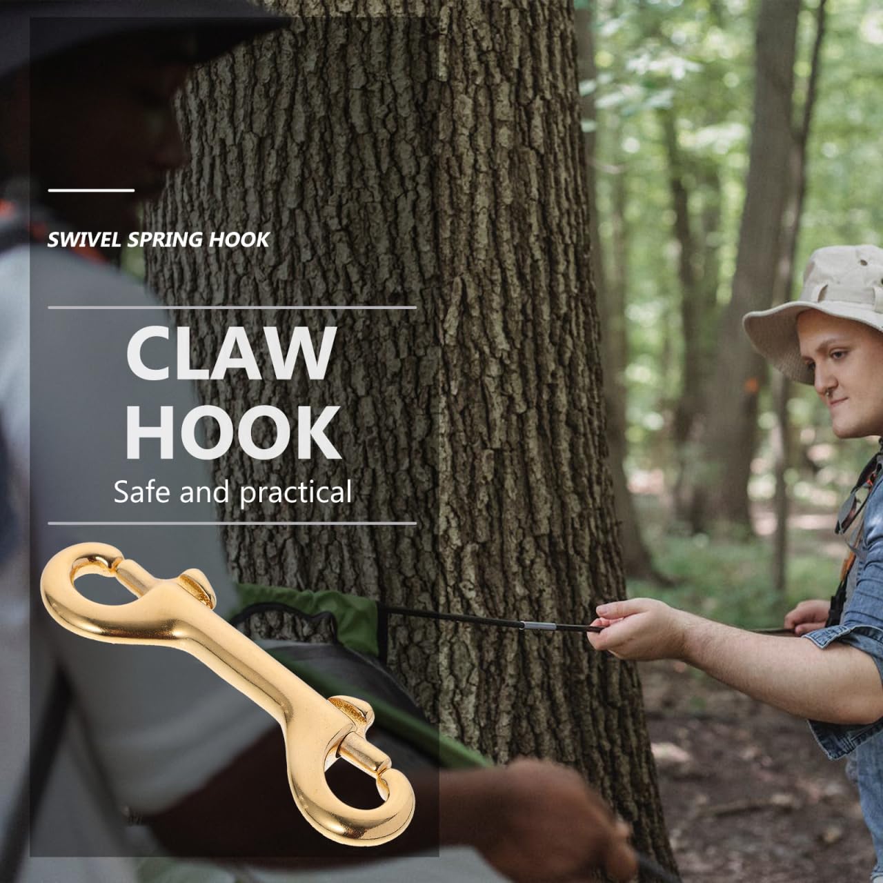 iplusmile 8pcs Double Ended Bolt Snaps Hook, Brass Heavy Duty Stainless Steel Double Sided Clips, Ended Bolt Snap for Dog Leashes, Awnings, Sports Equipment, Boating (Pack of 2)