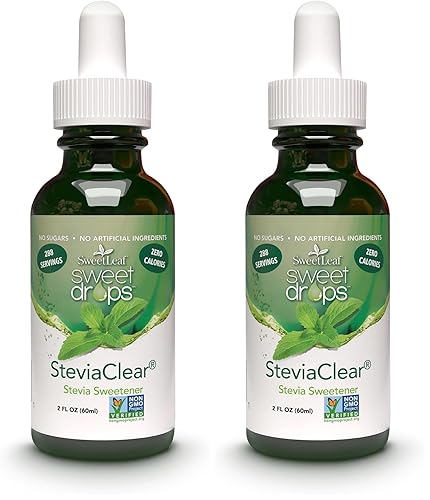 SweetLeaf, Sweet Drops - Edulcorante líquido SteviaClear, 2 onzas (paquete de 2)