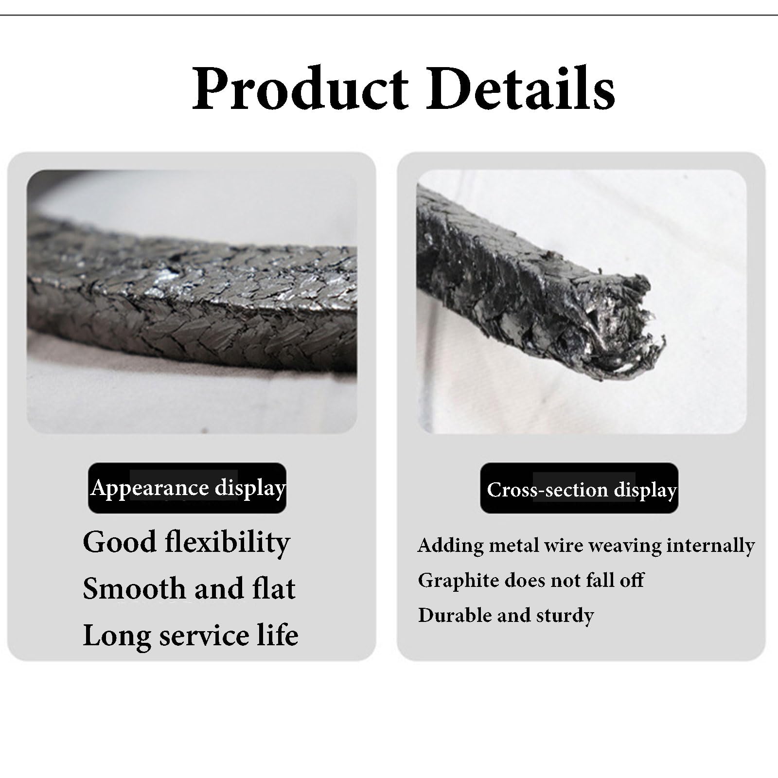 Packing Square Palmetto Style 5000W Flexible Graphite/Inconel Wire ...