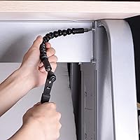 Vista 6 de uxcell 1/4" Brocas suaves del destornillador del eje de extensión flexible del eje 656.2 ft m de la broca de la extensión del hex