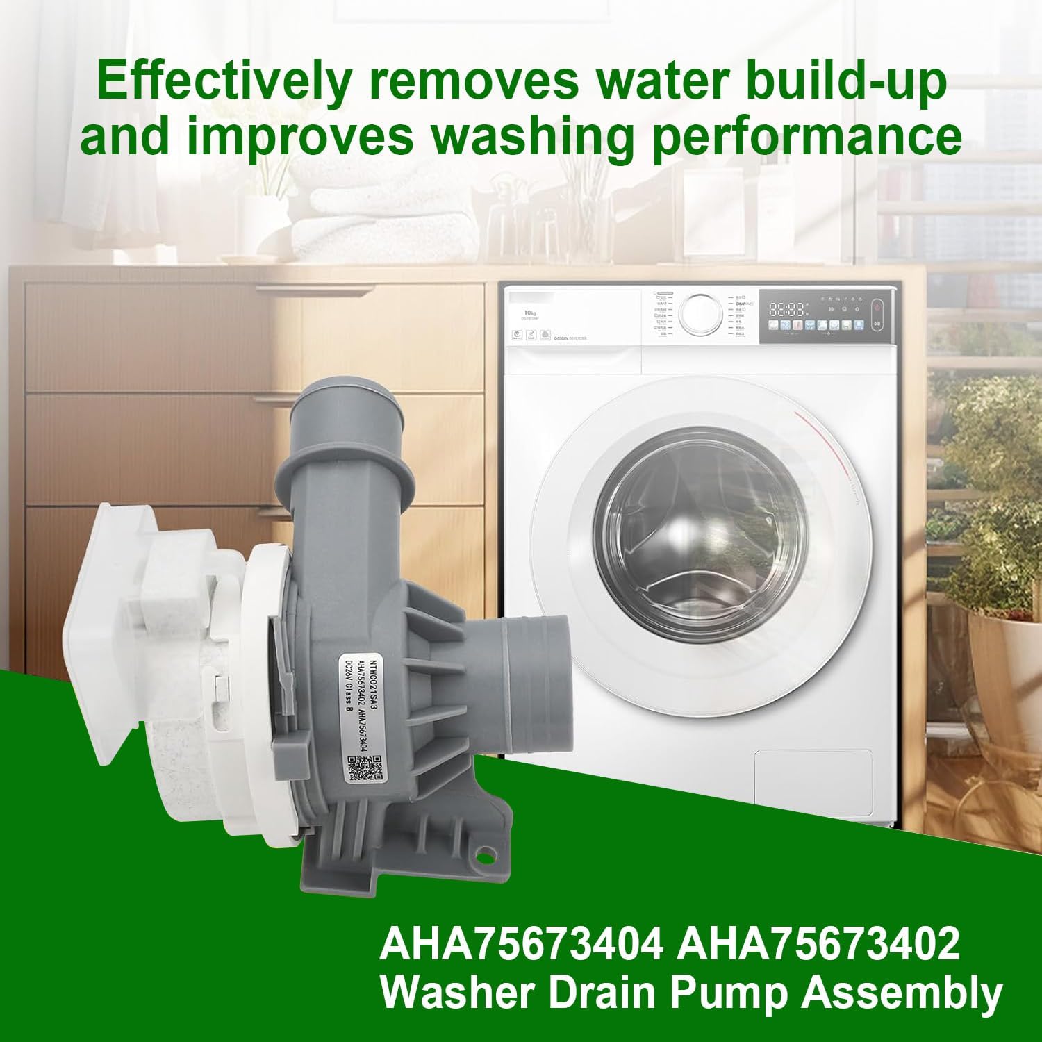 Upgraded AHA75673404 AHA75673402 Washer Drain Pump Assembly Compatible with LG Washing Machine Drain Pump Replace AP6978814 PS12748410 WT7060CW WT7100CW WT7150CW WT7250CW WT7300CV etc.