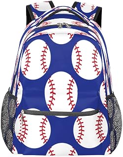 Mochilas escolares de beisebol esportiva para meninas, mochila de estudante, resistente à água, bola de beisebol, viagem, mochila escolar para mulheres/homens, mochilas universitárias, Multi, Medium