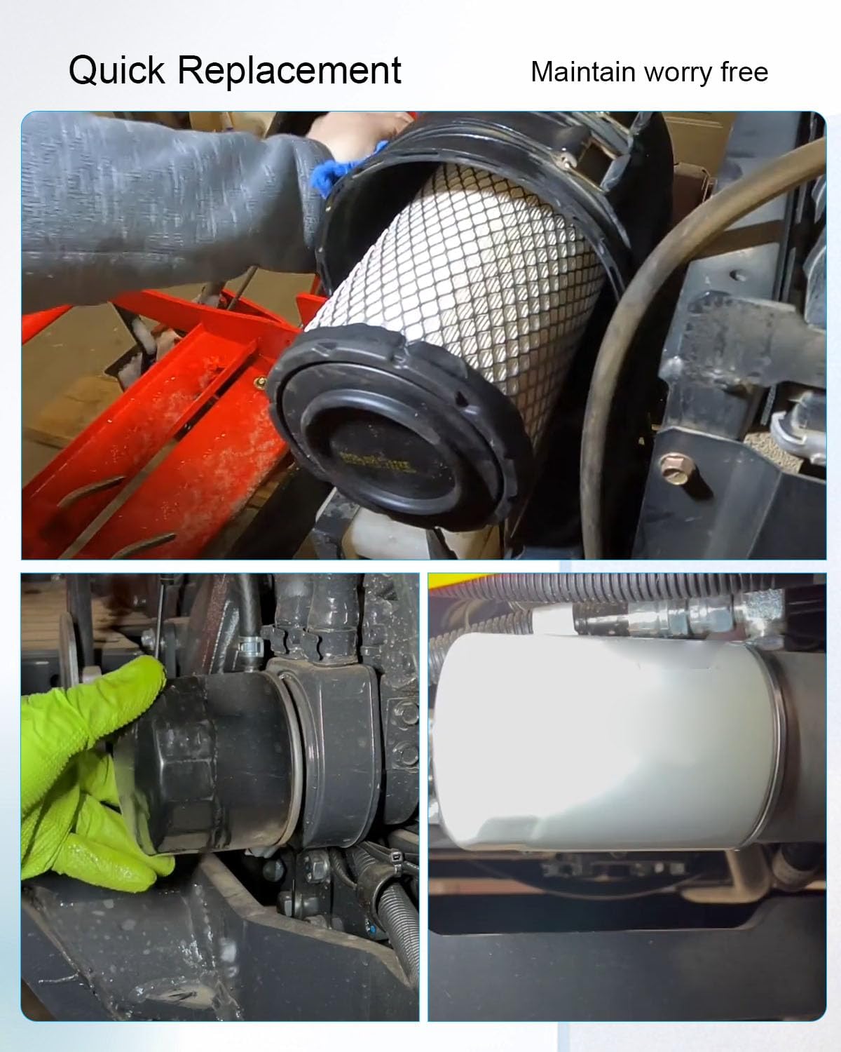 Maintain Filter Kit Replace HRA0500702A9 TA00043153B TA00025525 EA00004647A Fit for Branson Tractor 2515H