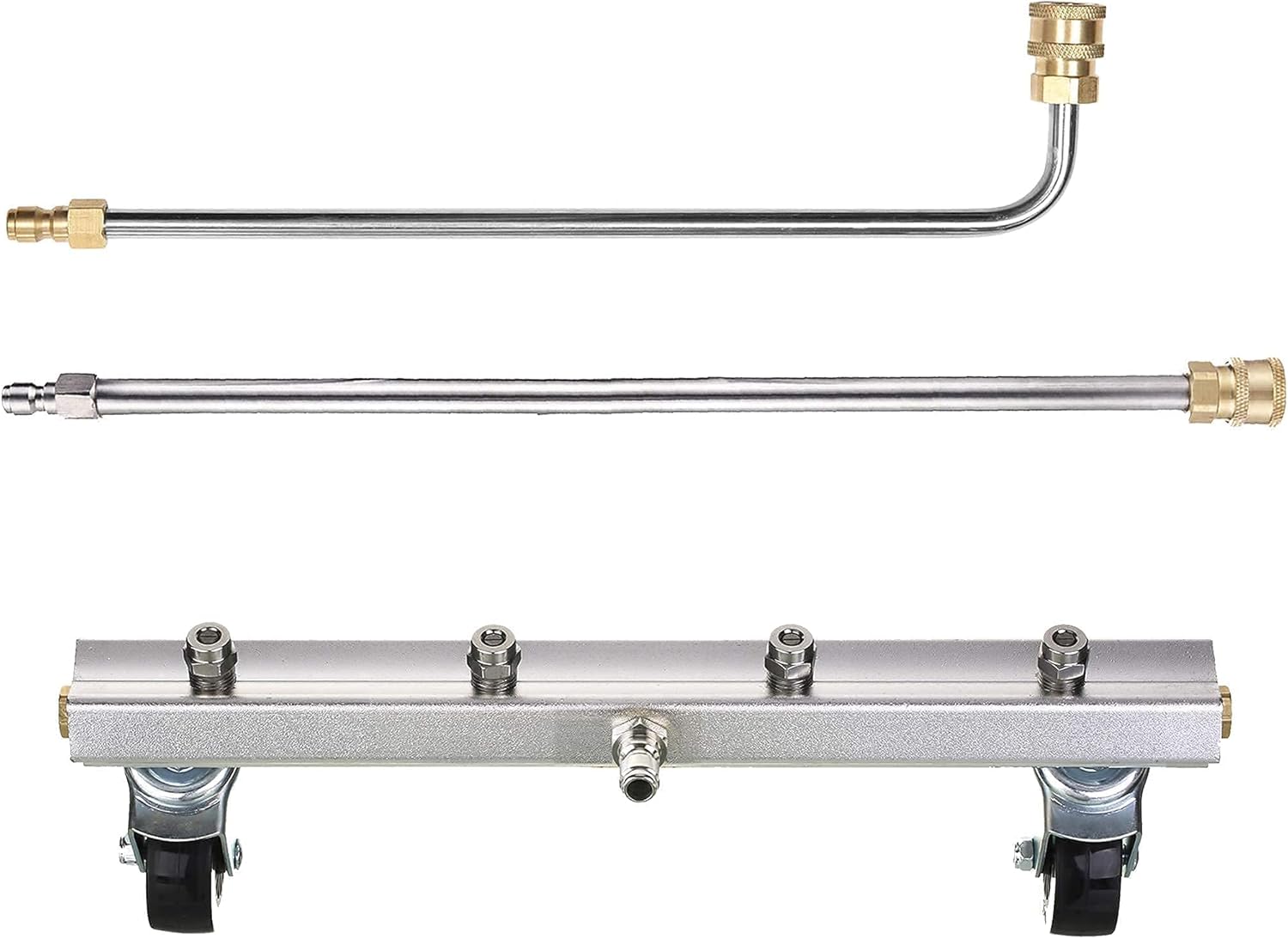 M MINGLE Pressure Washer Undercarriage Cleaner, with 2 Pressure Washer Extension Wand, 1/4 inch Quick Connect
