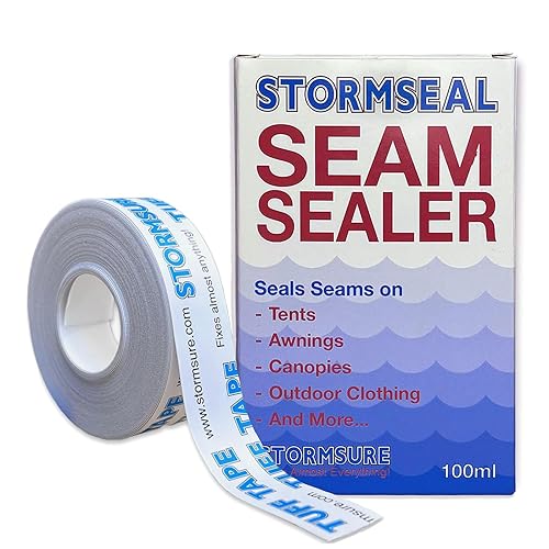 Cinta TUFF de sellado autoadhesiva extra fuerte impermeable de 0.787 in de ancho x 32.8 ft de largo PLUS sellador de costuras acrílicas con