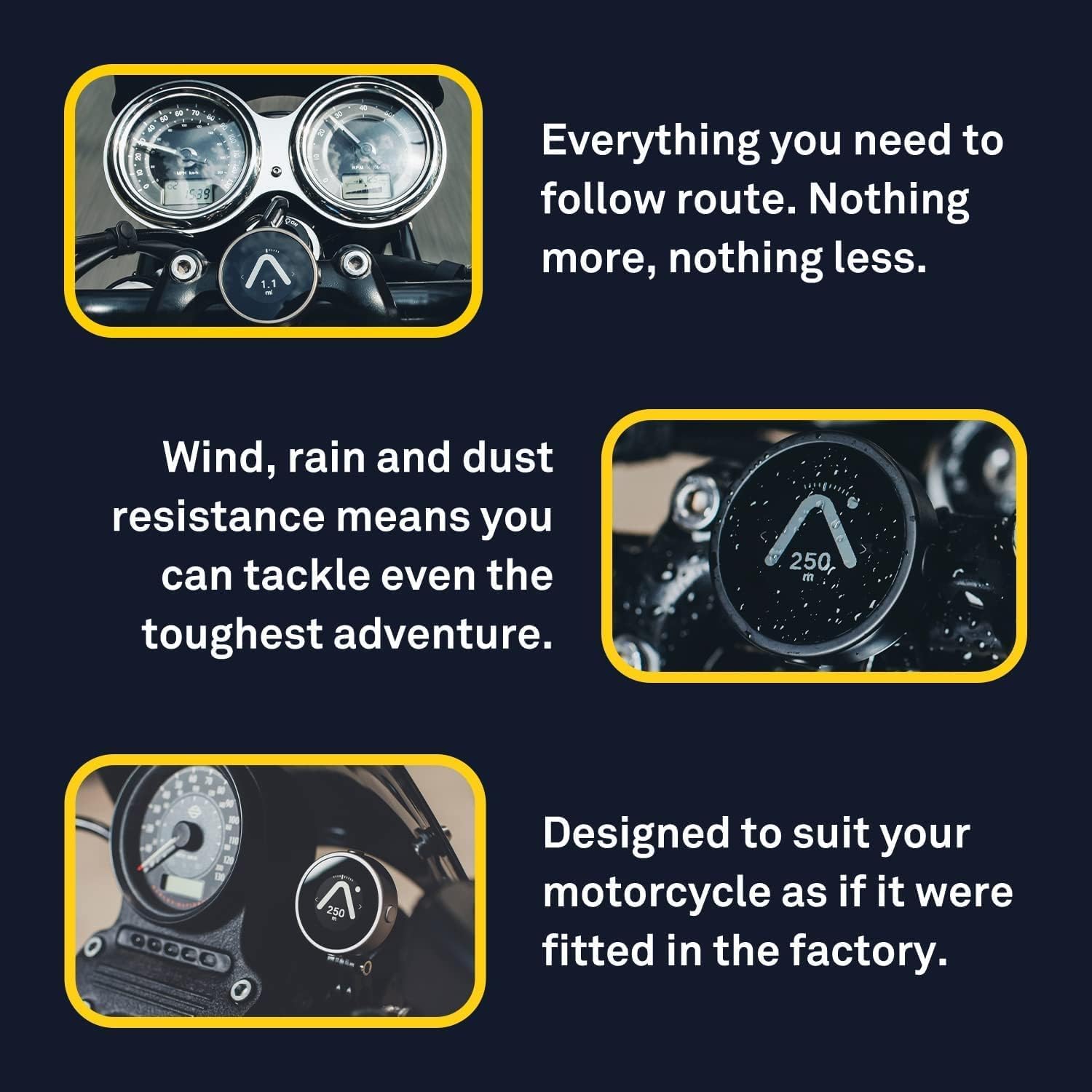 Beeline Moto GPS Computer - Black | Worldwide Route Planning | Weatherproof & 30 Hours Battery Life | USB Charging | Sat Nav for Motorcycle & Scooter with Strap Mount Included | Glove Friendly