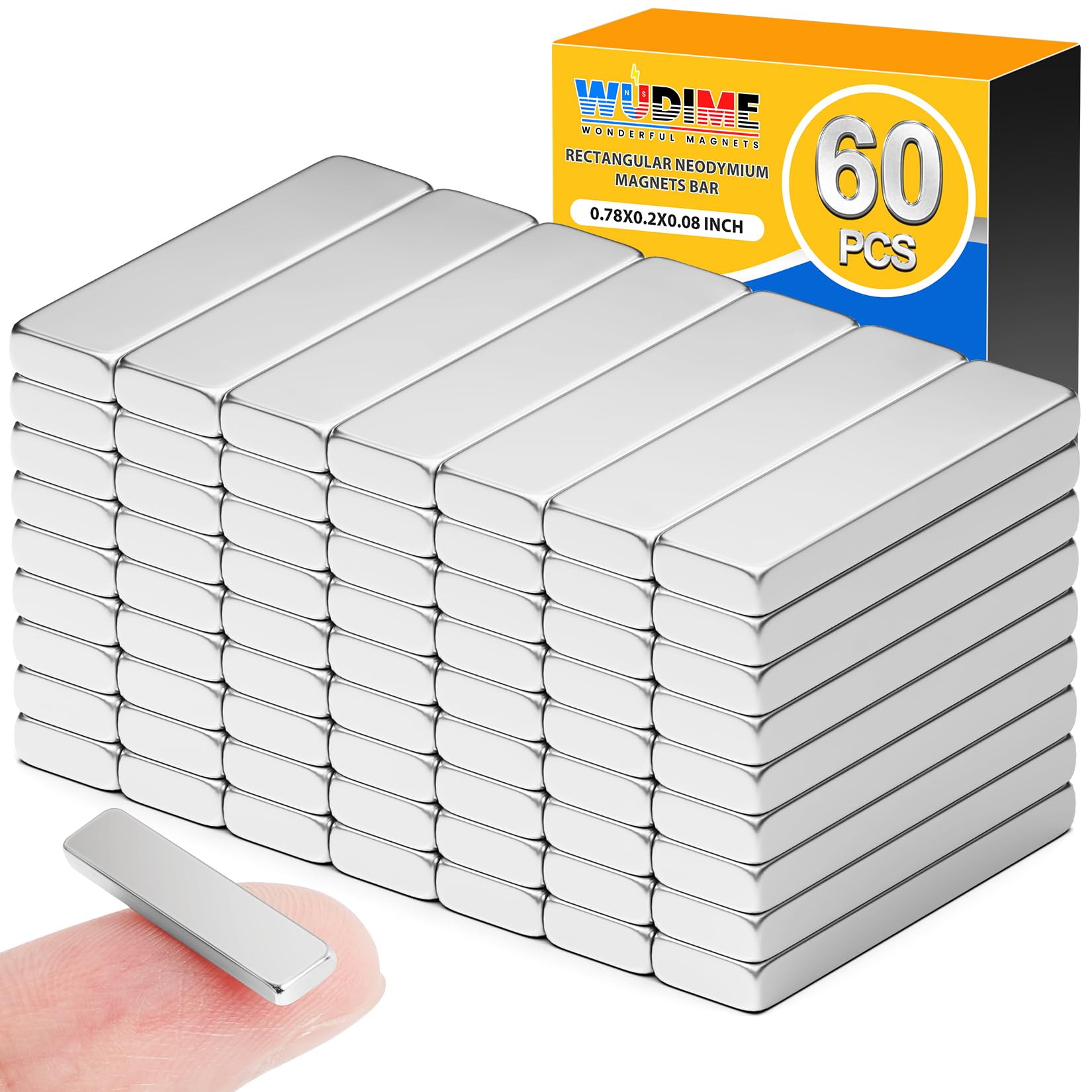 Buy 60Pcs WUDIME Strong Neodymium Bar, 20x5x2mm Bar for