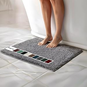 Muddy Mat Chenille Bathroom Rugs Quick Dry Microfiber Mats Non Slip Washable Extra Thick Soft and Highly Absorbent