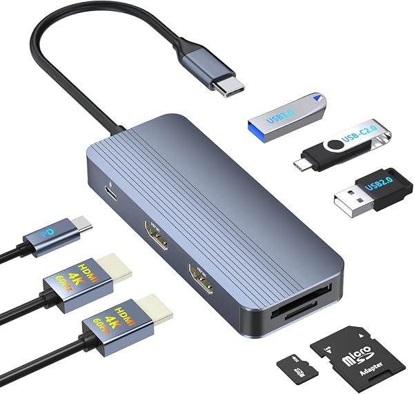 Aoyvsktv USB C Docking Station Dual HDMI