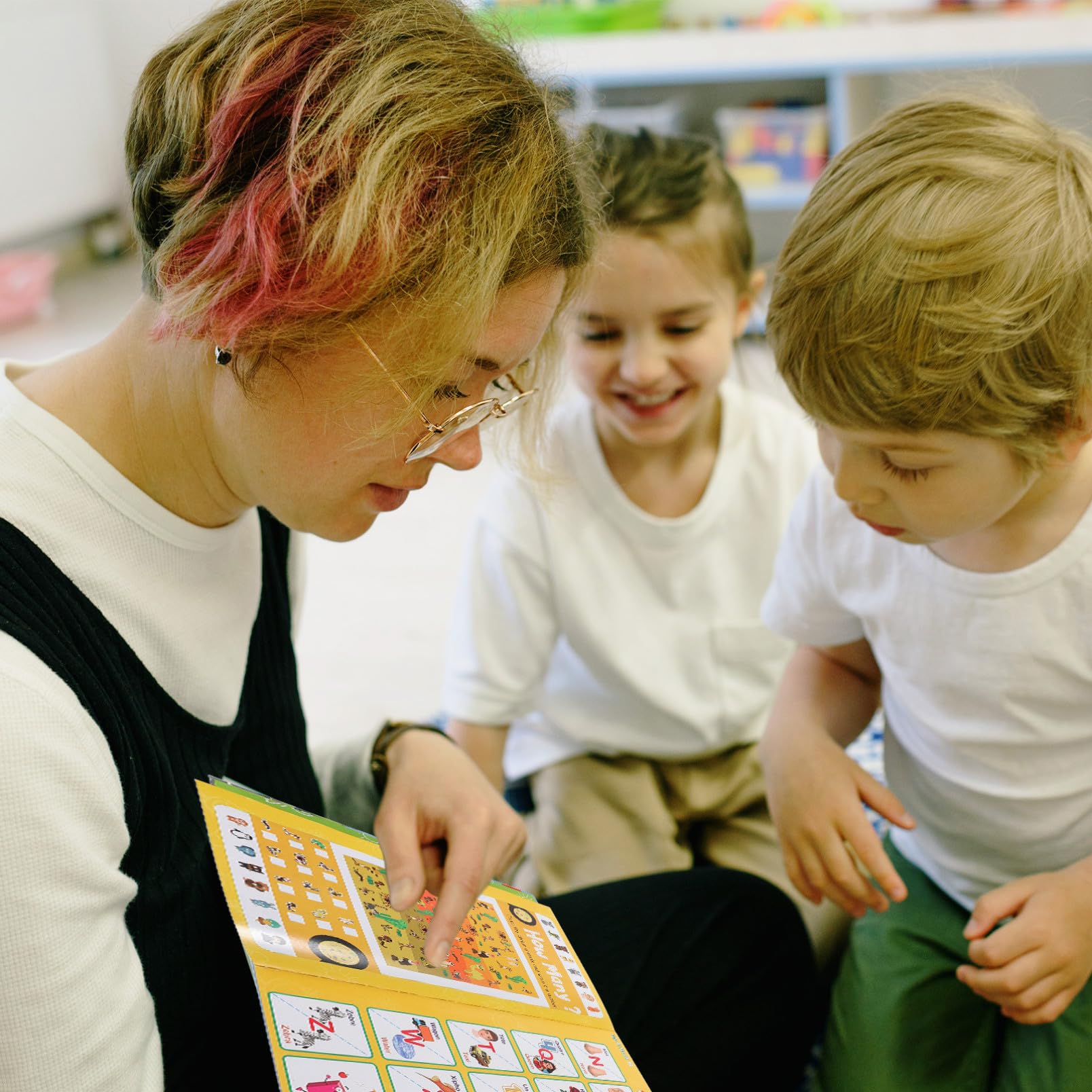 Libro Electrónico Interactivo Sonido para Aprender Francés E Inglés | Libro de Actividades Preescolar, Verde, Abs, 1, Pilas 3 X Aa No Incluidas