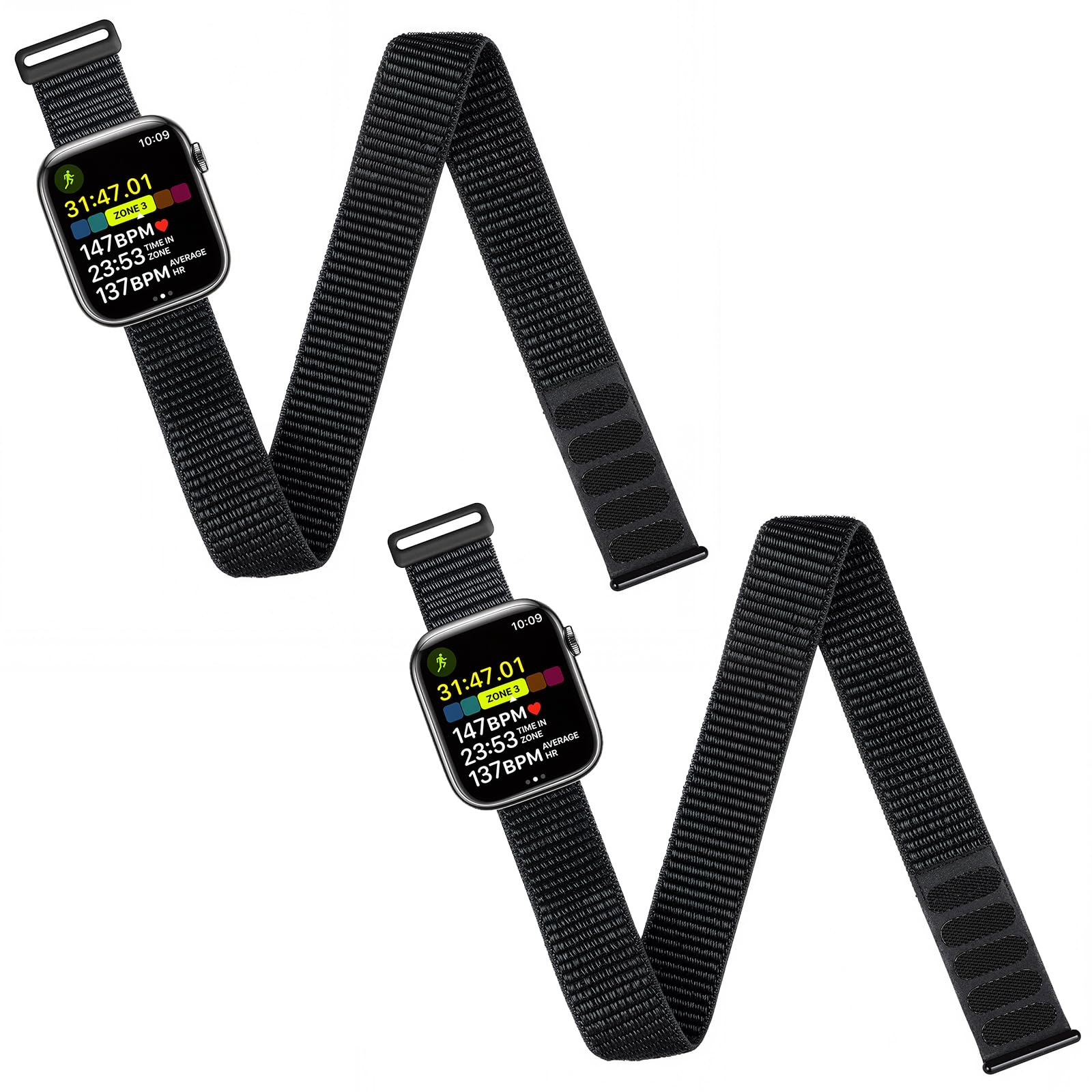 Sport Fußgelenk Band Kompatibel mit Apple Watch 49/46/45/44/42/40/38mm | Nylon Oberarmband für iWatch Ultra Series SE 11/10/9/8/7/6/5/4/3/2/1,Ankle Strap für Damen Herren