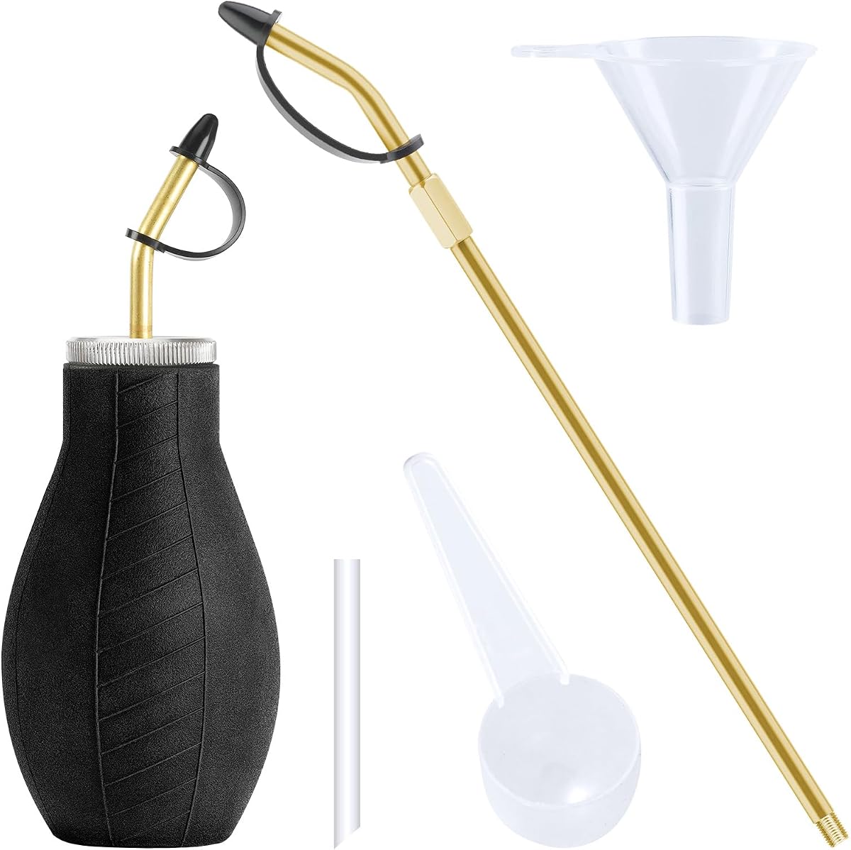 Powder Duster,Diatomaceous Earth Applicator, Large Bulb Duster with Long Metal Tube,Puffer Sprayer for Multi Purpose Indoor and Outdoor,for Organic Gardening Agricultural Supplies(1Pack)