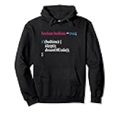 Funny Programmer Programming Code Boolean Bedtime Pullover Hoodie