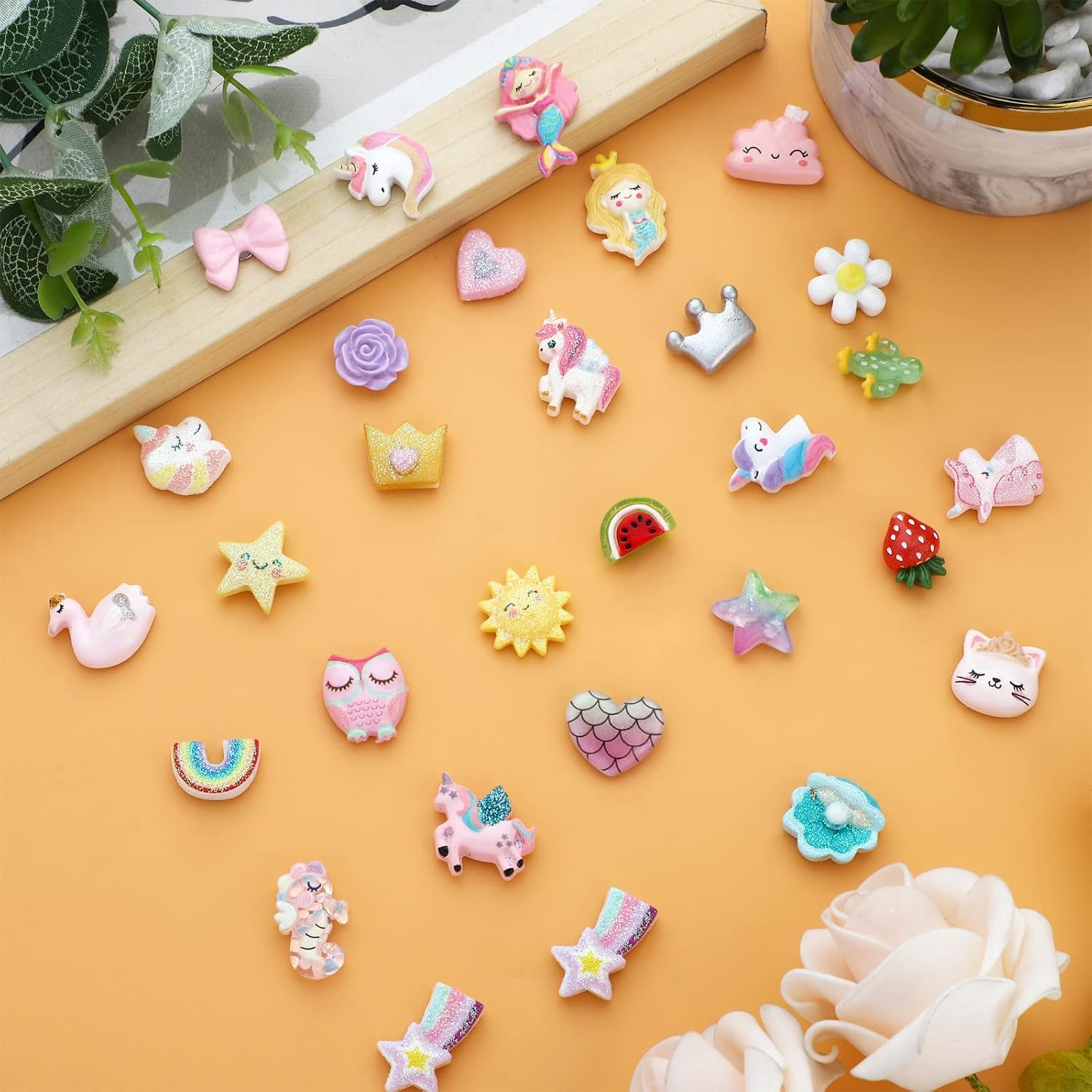 NEWITIN 30 Pairs Magnetic Stud Earrings for Girls Clip on Earring Hypoallergenic Magnet Studs Non Piercing Girls Earring Cute Magnetic Earrings for Kids Women - Image 3