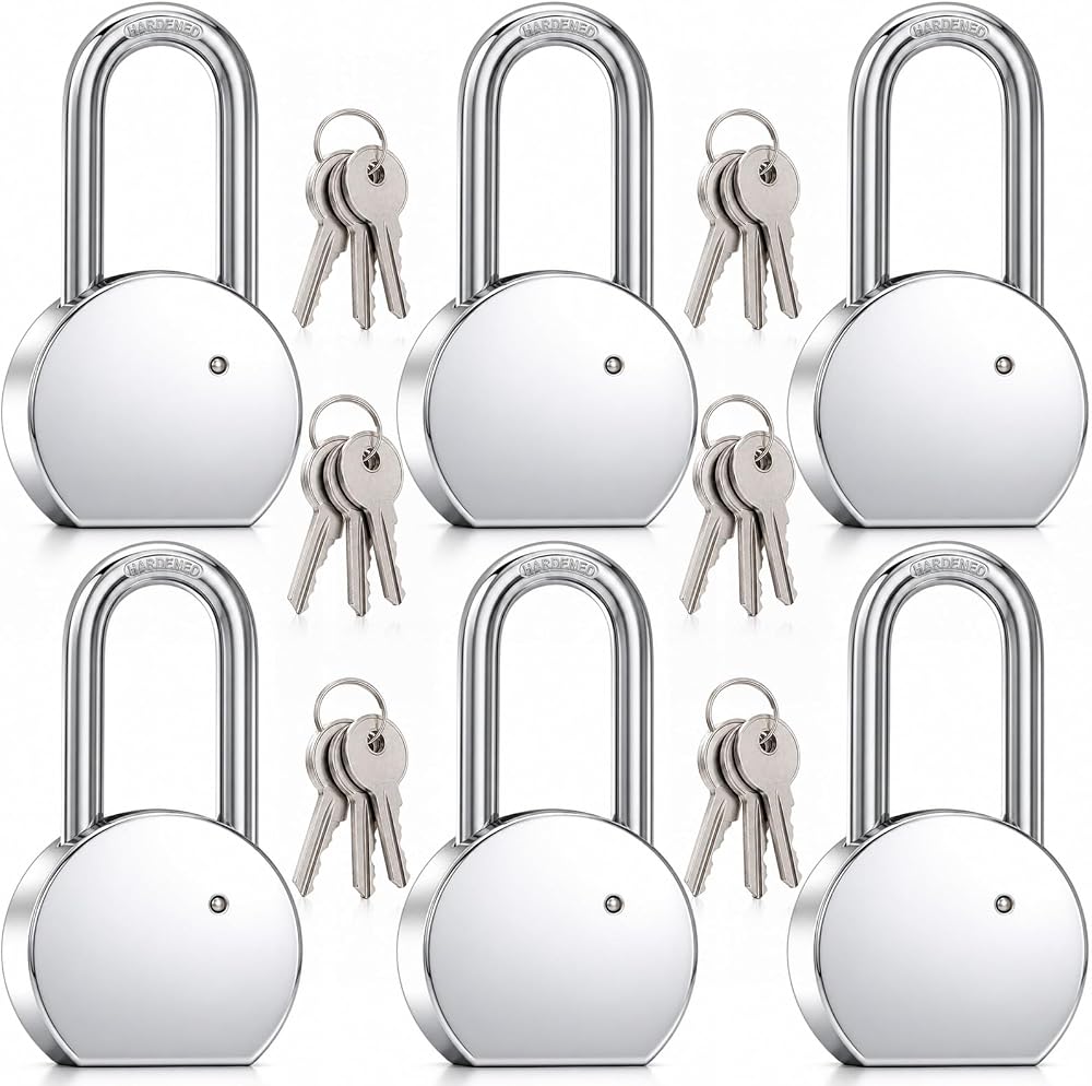 Frienda 6 Pack Silver Long Puck Lock Keyed Alike Heavy Duty — 사진 1