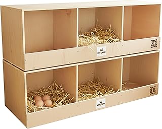 Rugged Ranch 2-Pack Triplex 36"x12"x12" Triple-Compartment Hen Nest Cubbies for 6 to 12 Hens - Wooden Chicken Coop Accessories for Interior Use, Furniture-Grade Wood, Easy Assembly