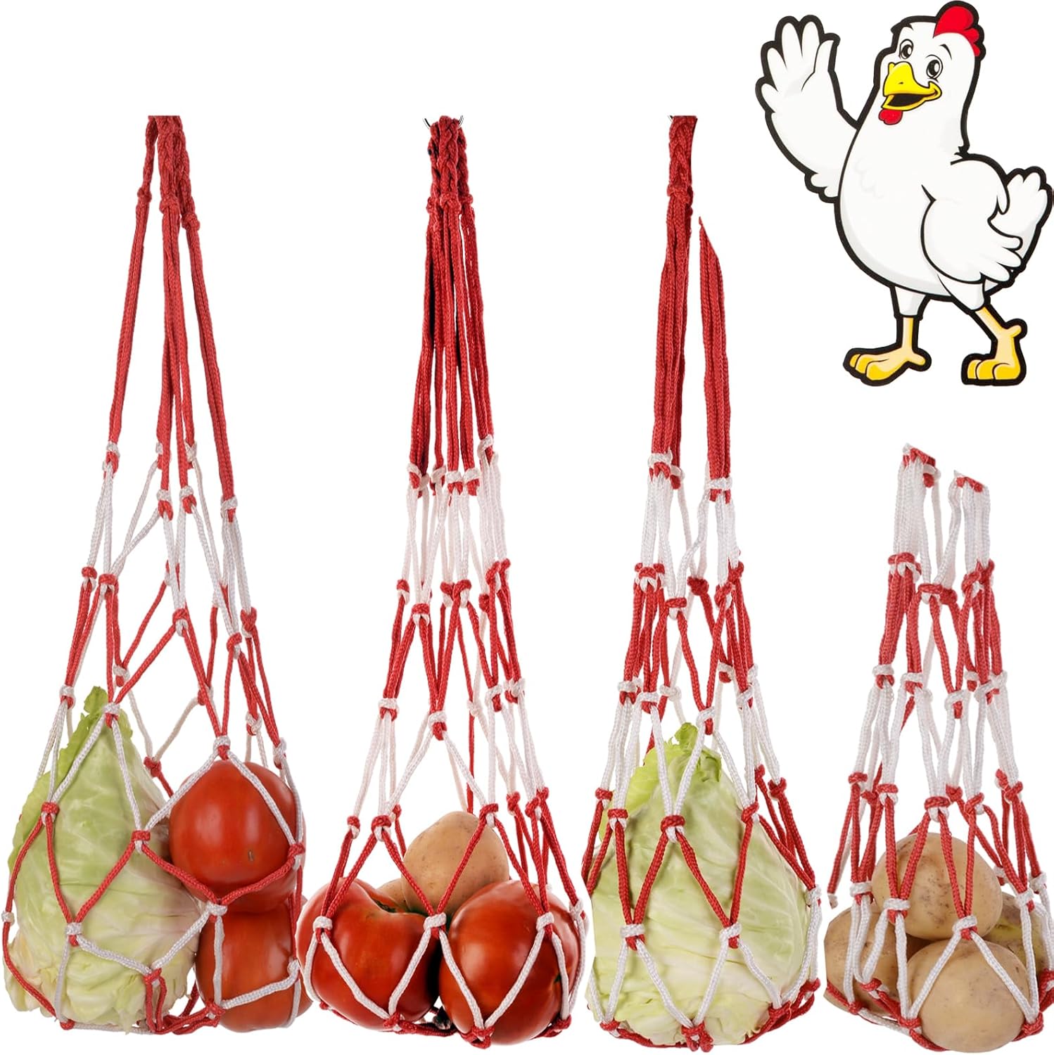 Amazon.com: BIFSK 4PCS Chicken Vegetable String Bag, Poultry Fruit ...