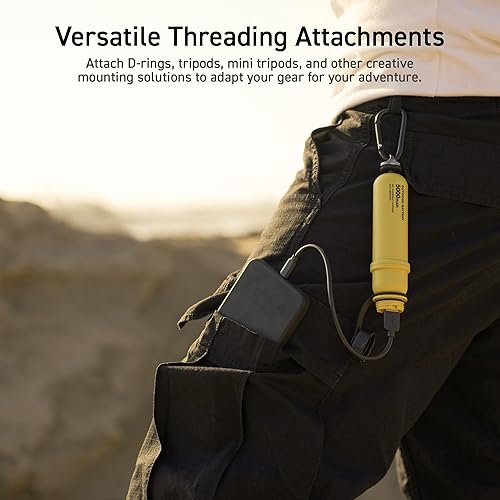 Miniatura 8 de NESTOUT - Banco de energía resistente, batería para exteriores de 5000 mAh, carga rápida USB C de 15 W, impermeable IP67, duradero a prueba de