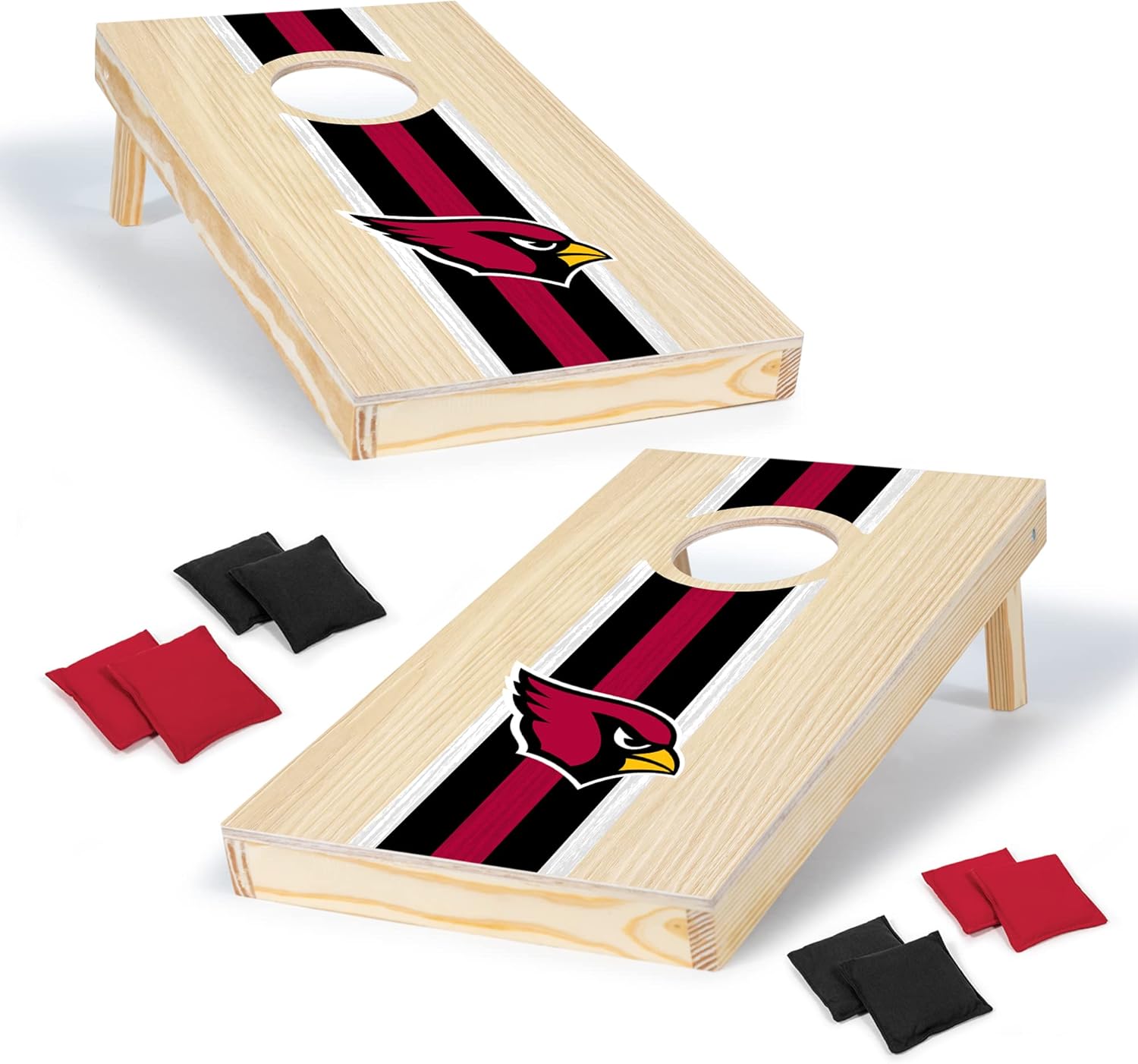 Wild Sports NFL Football Arizona Cardinals 1' x 2' Travel Size Solid Wood Cornhole Set with Direct Print HD Team Graphics – Great Gift for Any Sports Fan! Bean Bag Toss Family Games for Outdoor Play