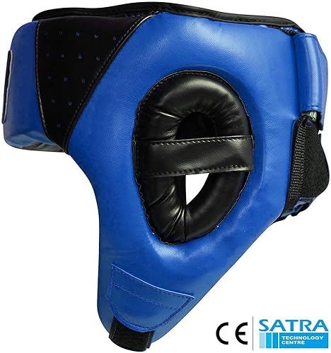 Miniatura 5 de RDX Casco para niños para boxeo entrenamiento de MMA y kickboxing aprobado por SATRA cuero maya junior casco para Sparring Muay Thai y Taekwondo