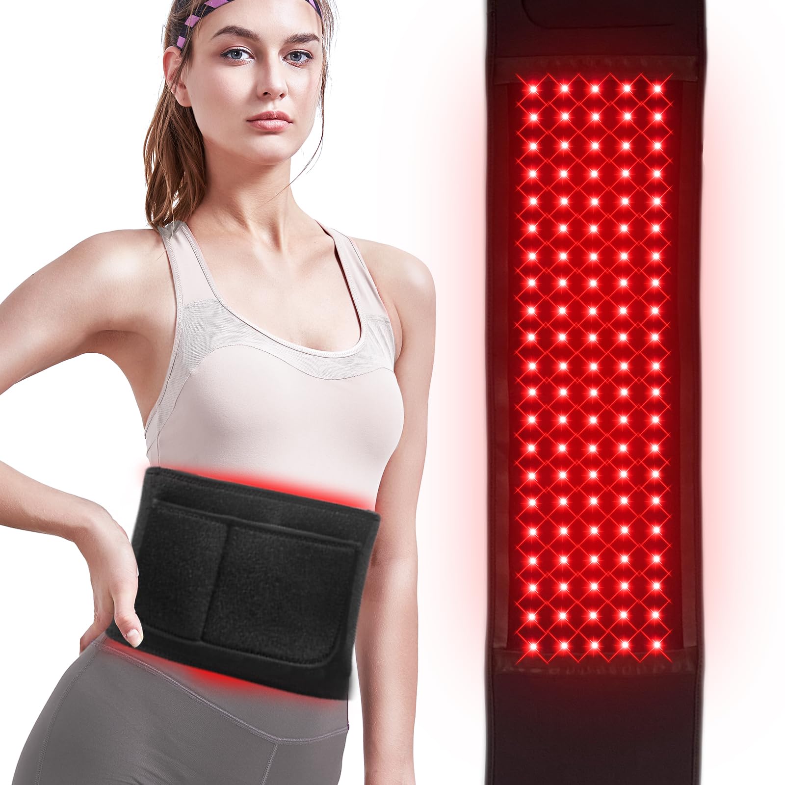 Red Light Lamp Belt, 660nm Red Light and 850nm Near Infrared Light,105pcs 3 in 1 Chip Red Light Lamp