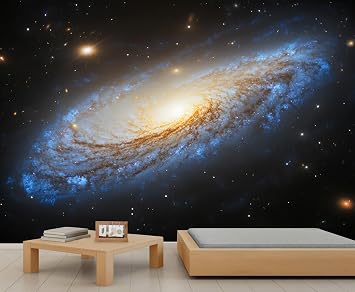 Spiral Galaxy Wall Mural, Outer Space 3D Wall Murals, Universe Wallpaper Mural, for Living Room Bedroom Large Wallpaper Indoor Decor 118" W x 82.6 "H