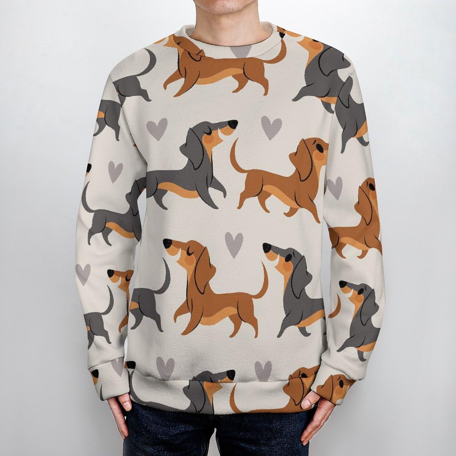 エンジェル 　DOG柄ワンポイント裏毛プルオーバー　ダックス　トレーナー 11_571e639a-4987-4ce1-ac76-