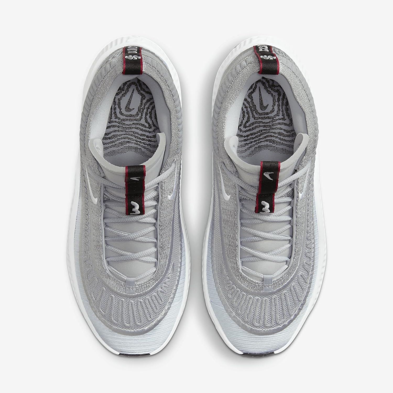 NIKE Cosmic Unity 3 Basketball Shoes (DV2757-005, Flat Silver/Varsity Red/Cement Grey) Size 7.5 - Image 4