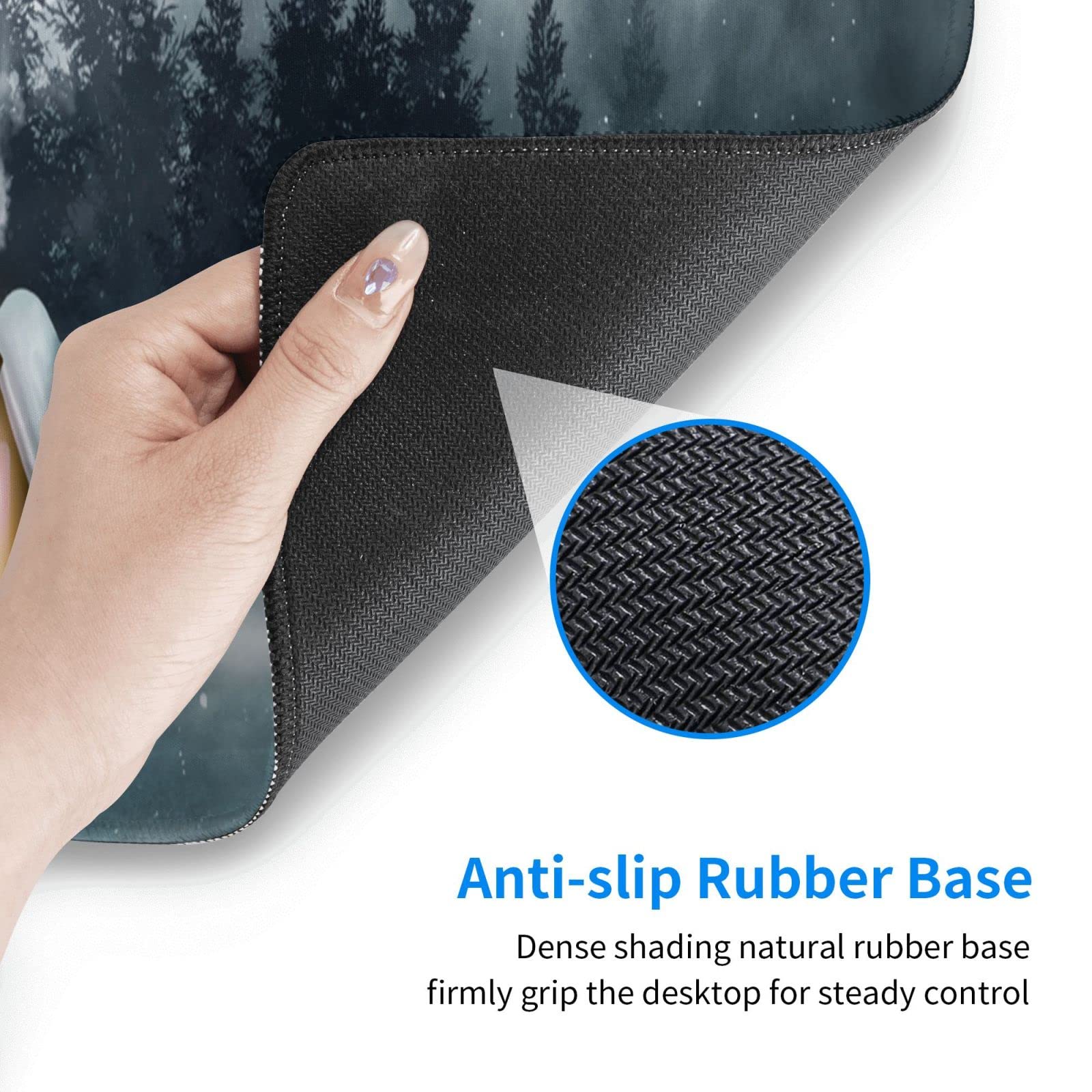 Alfombrilla de mouse grande para juegos XL, alfombrilla de mouse de escritorio completo con base antideslizante, alfombrilla de teclado para computadora portátil, regalos para mujeres y niñas