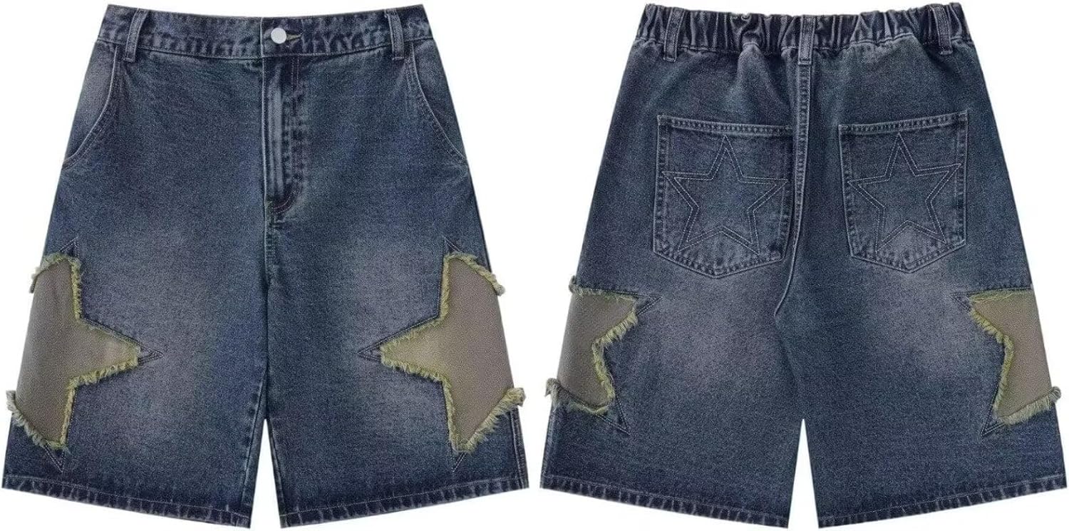 Unisex Denim Shorts Baggy Jorts Y2K Streetwear Fashion Jorts Casual Loose Grunge Harajuku Jeans Shorts - Image 6