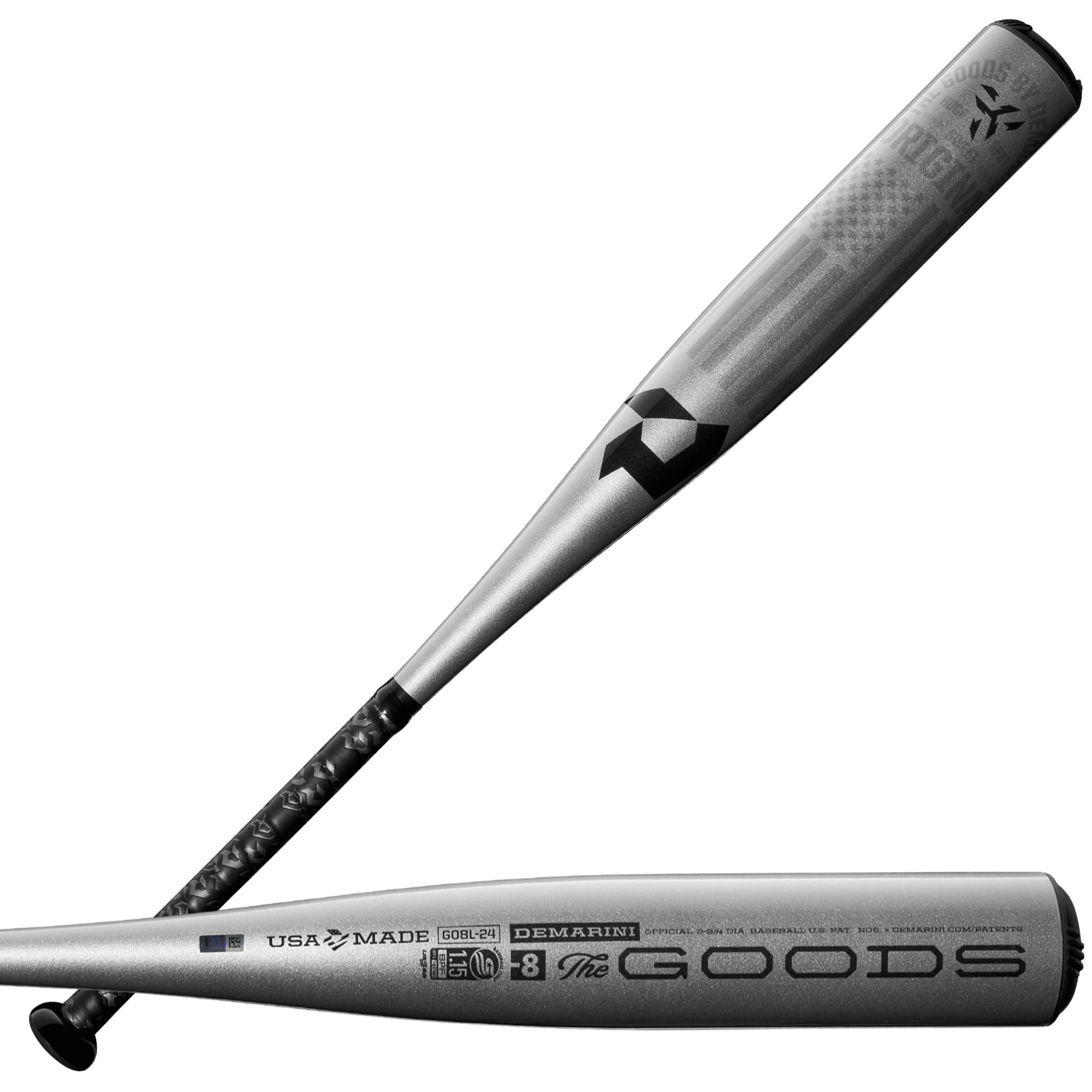 DeMarini 2024 The Goods One Piece (-8) 2 ¾” USSSA Baseball Bat - 31"/23 oz