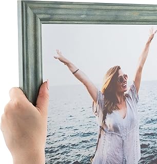 ArtToFrames Rustic Wood Picture Frame for 18x22 Photos, Green with Acryl...