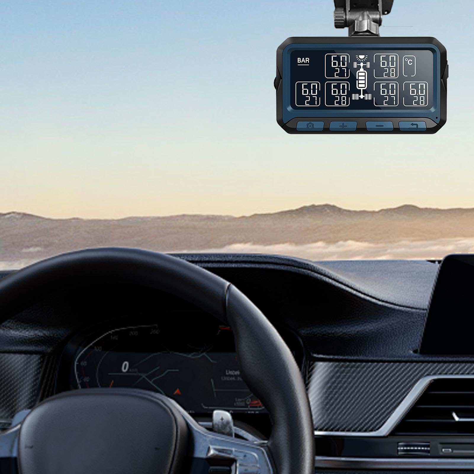 di monitoraggio della pressione dei pneumatici, monitoraggio della pressione dei pneumatici, sensore di pressione dei pneumatici a energia solare, monitor wireless per camion con 6 sensori | pressione dei pneumatici, sensore di pressione dei pneumatici a